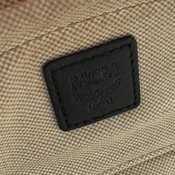 MCM Michael Cromer Delmy Visetos Mini signature black shoulder bag chain - Picture 13 of 16